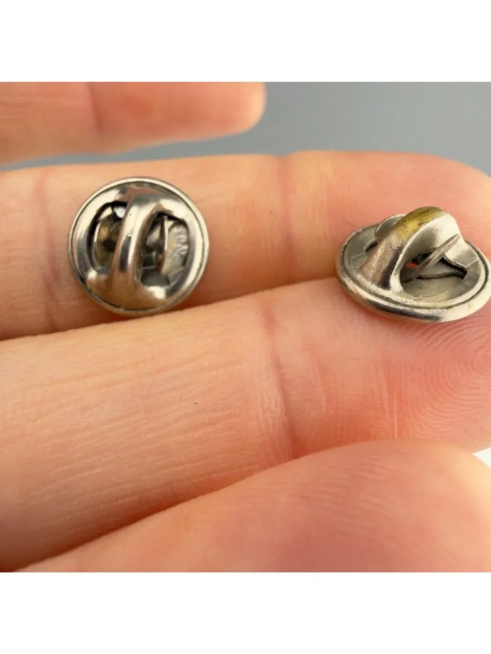 Vintage Tie Tack Pin Sterling Silver Turquoise Bear Paw 925 Set of 2 Southwest